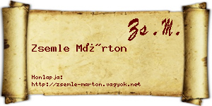 Zsemle Márton névjegykártya